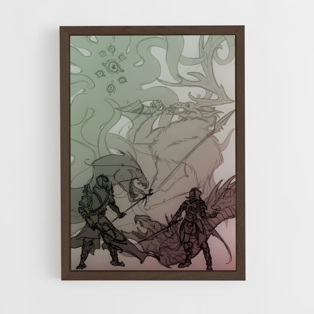 Poster Les Gardiens du Dragon – affiche Skyrim (vue 5)