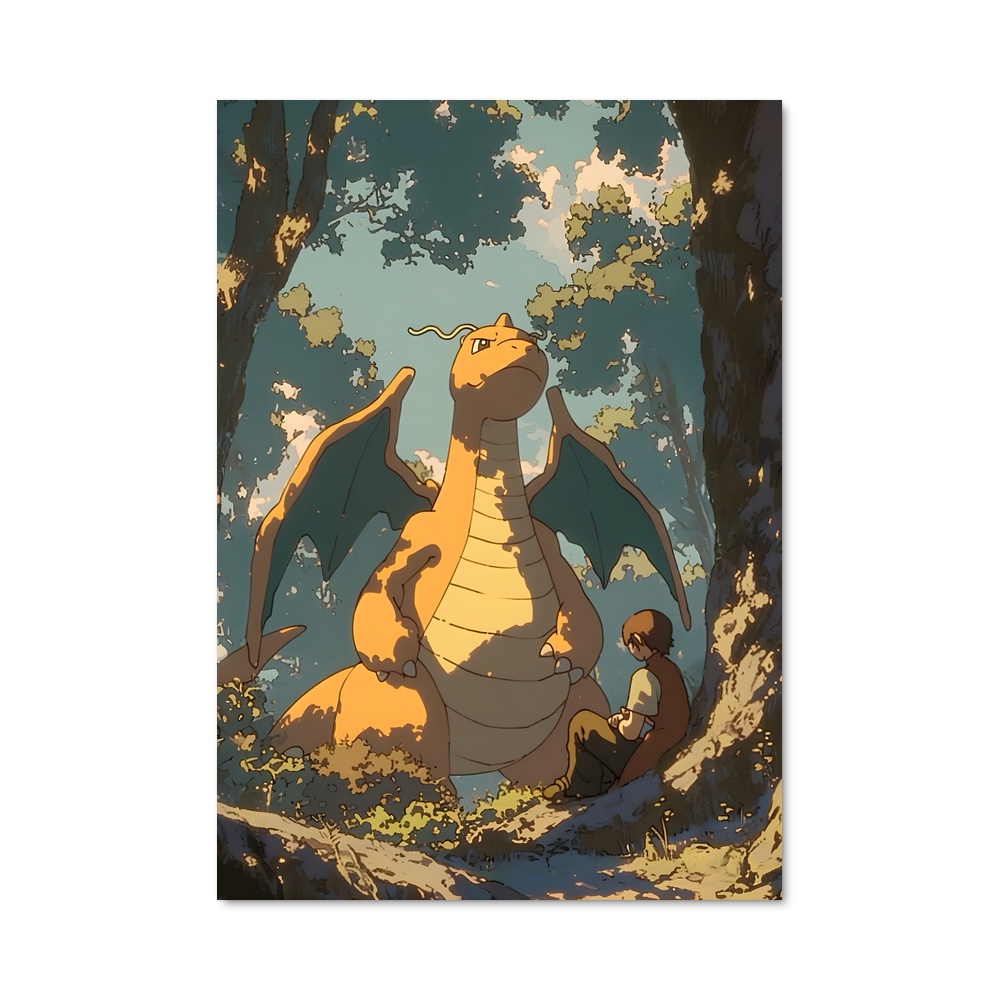 Poster Dragonite en Fête – affiche Pokemon