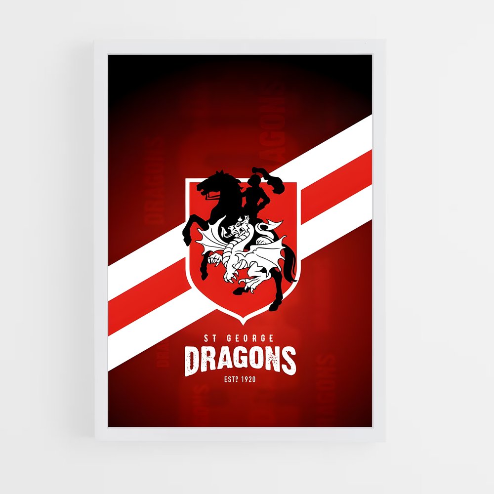 Poster Dragon's Crest – affiche Rugby (vue 3)