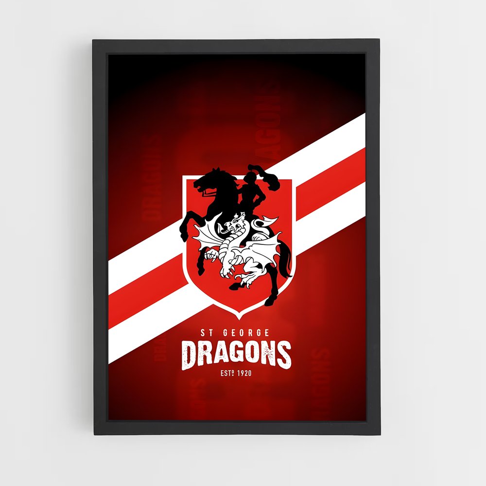 Poster Dragon's Crest – affiche Rugby (vue 2)