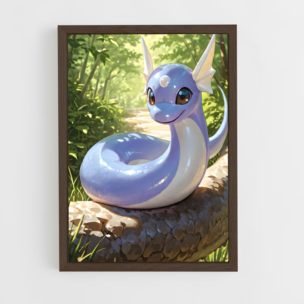 Poster Dratini sur Roche – affiche Pokemon (vue 5)