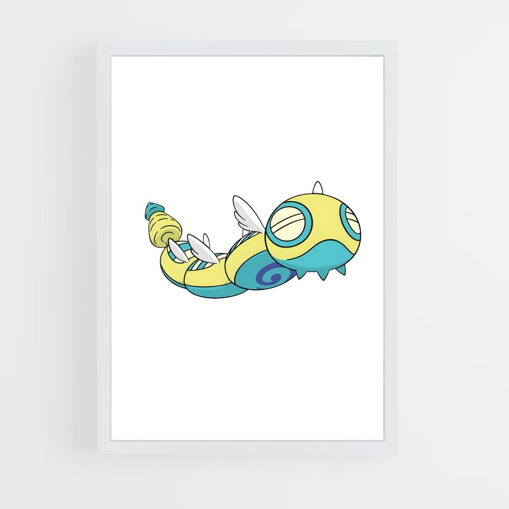 Poster Dunsparce et son Poisson Amical – affiche Pokemon (vue 3)