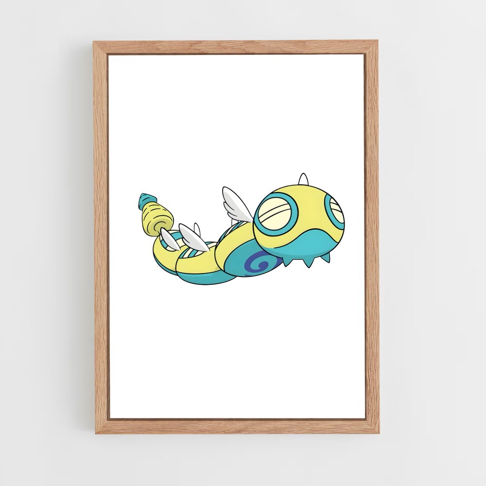 Poster Dunsparce et son Poisson Amical – affiche Pokemon (vue 4)