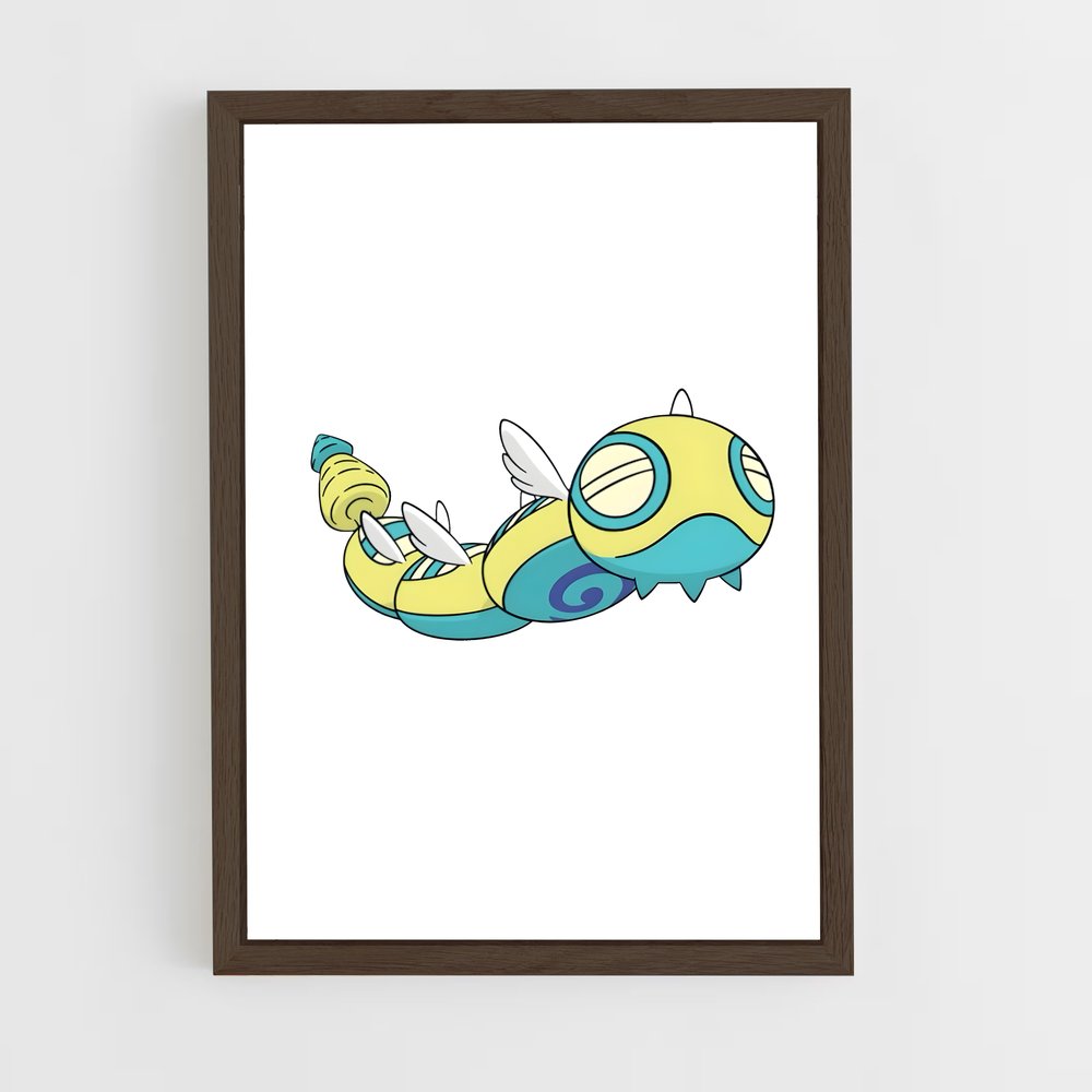 Poster Dunsparce et son Poisson Amical – affiche Pokemon (vue 5)