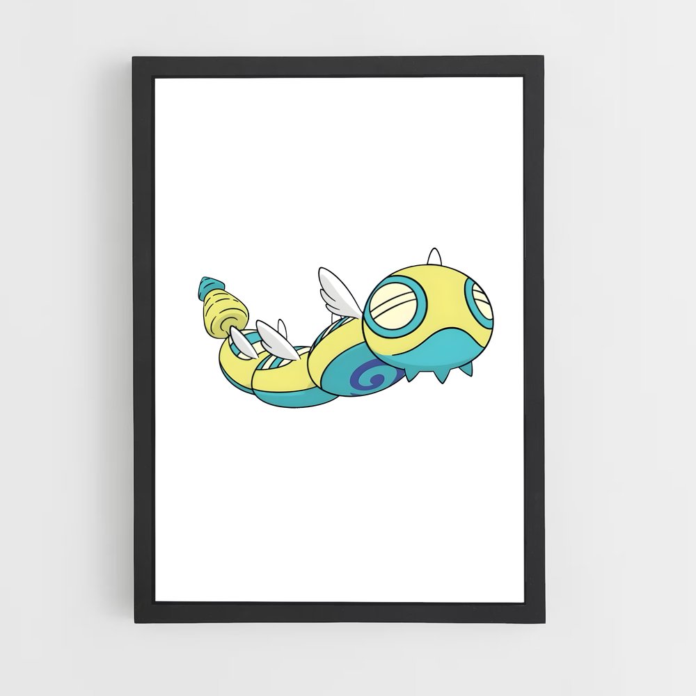 Poster Dunsparce et son Poisson Amical – affiche Pokemon (vue 2)