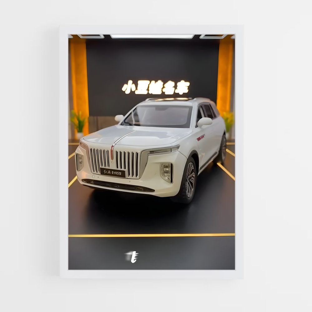 Poster suspendu parking – affiche Hongqi (vue 3)