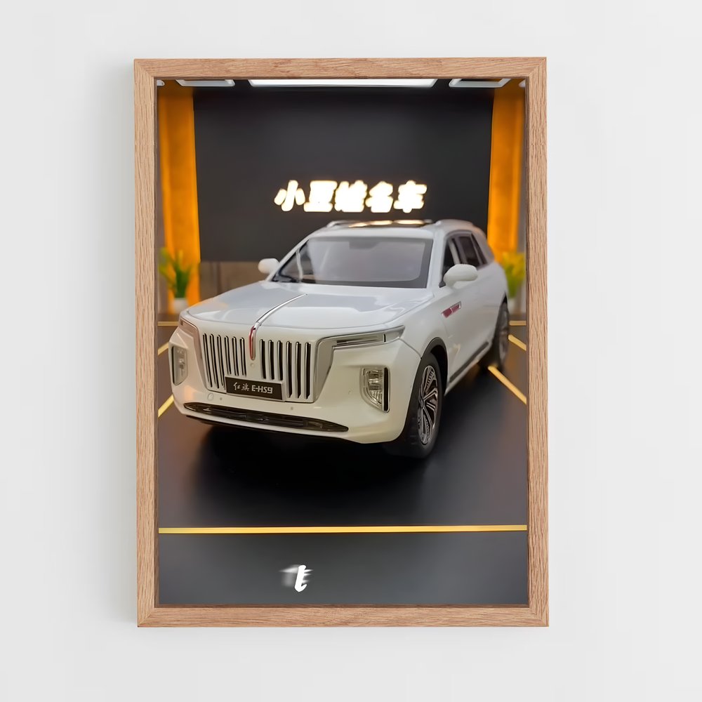 Poster suspendu parking – affiche Hongqi (vue 4)