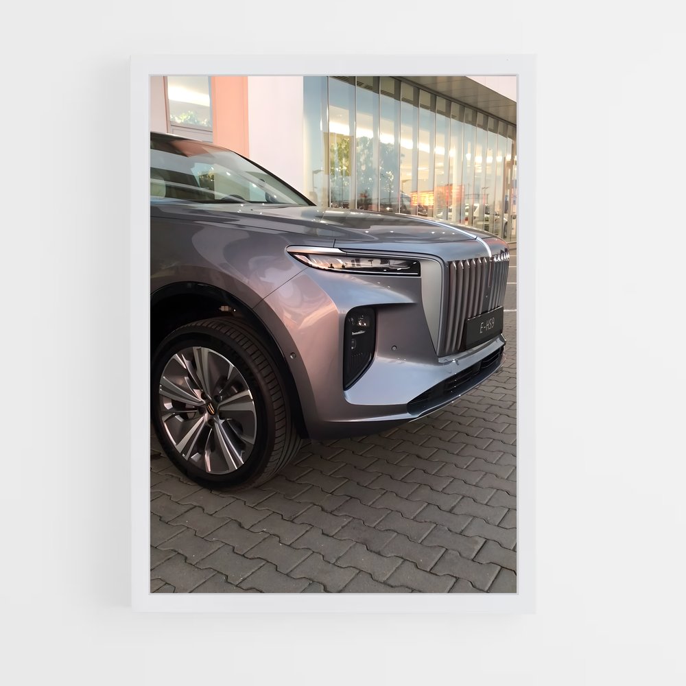 Poster SUV gris – affiche Hongqi (vue 3)