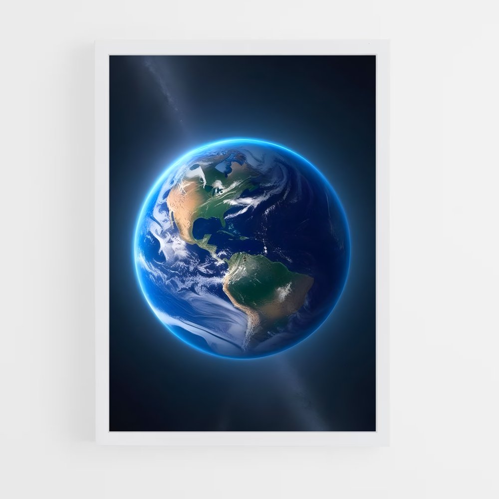 Poster Planète Bleue – affiche Système solaire (vue 3)