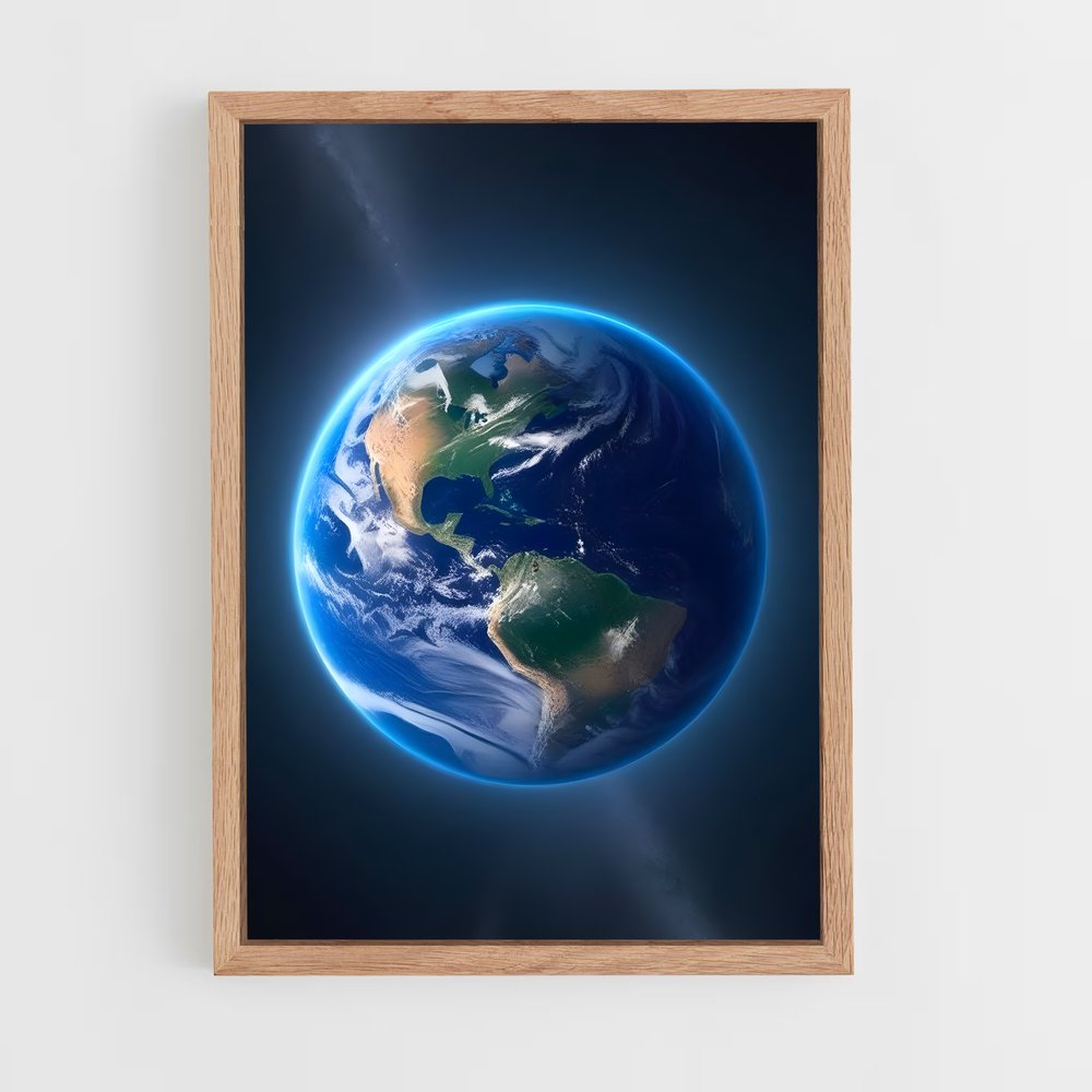 Poster Planète Bleue – affiche Système solaire (vue 4)
