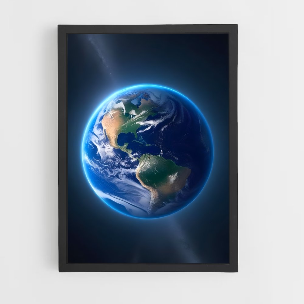 Poster Planète Bleue – affiche Système solaire (vue 2)