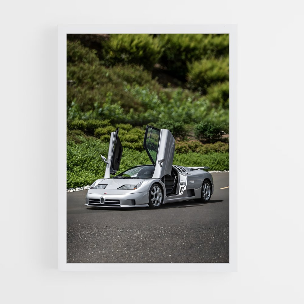 Poster automobile de portée – affiche Bugatti (vue 3)