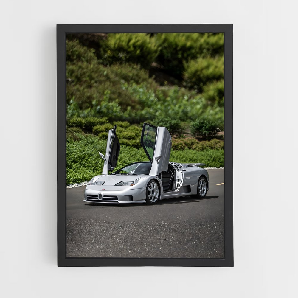 Poster automobile de portée – affiche Bugatti (vue 2)
