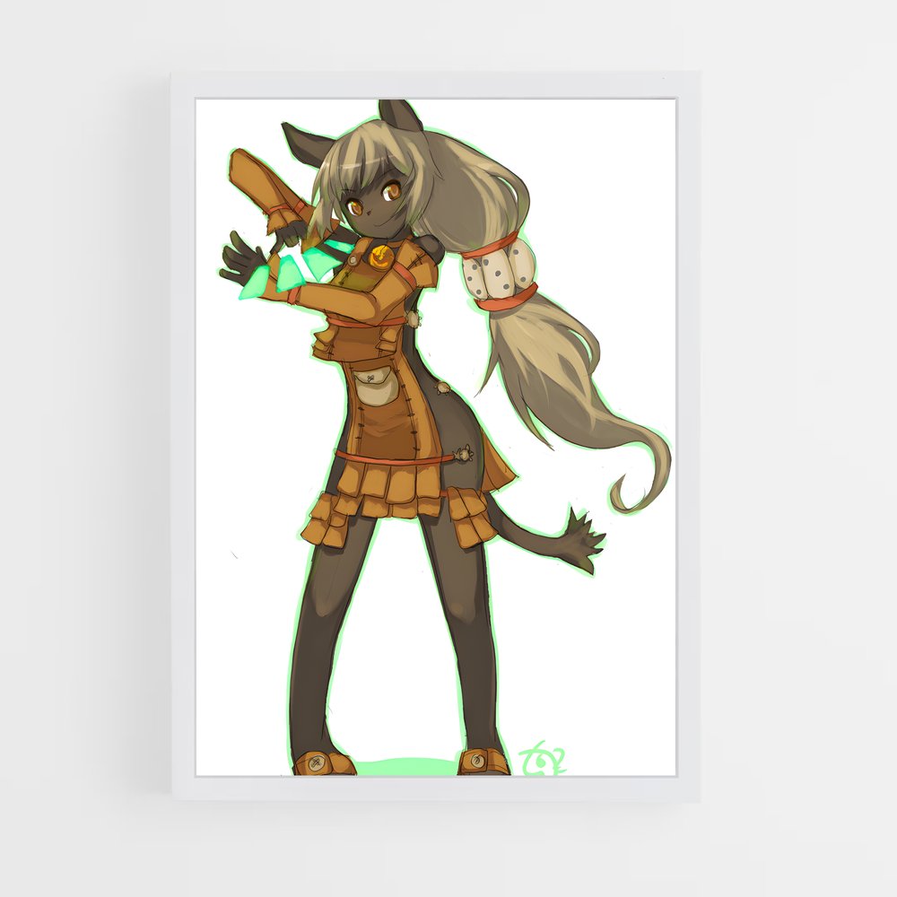 Poster Chat et Femme – affiche Dofus & Wakfu (vue 3)