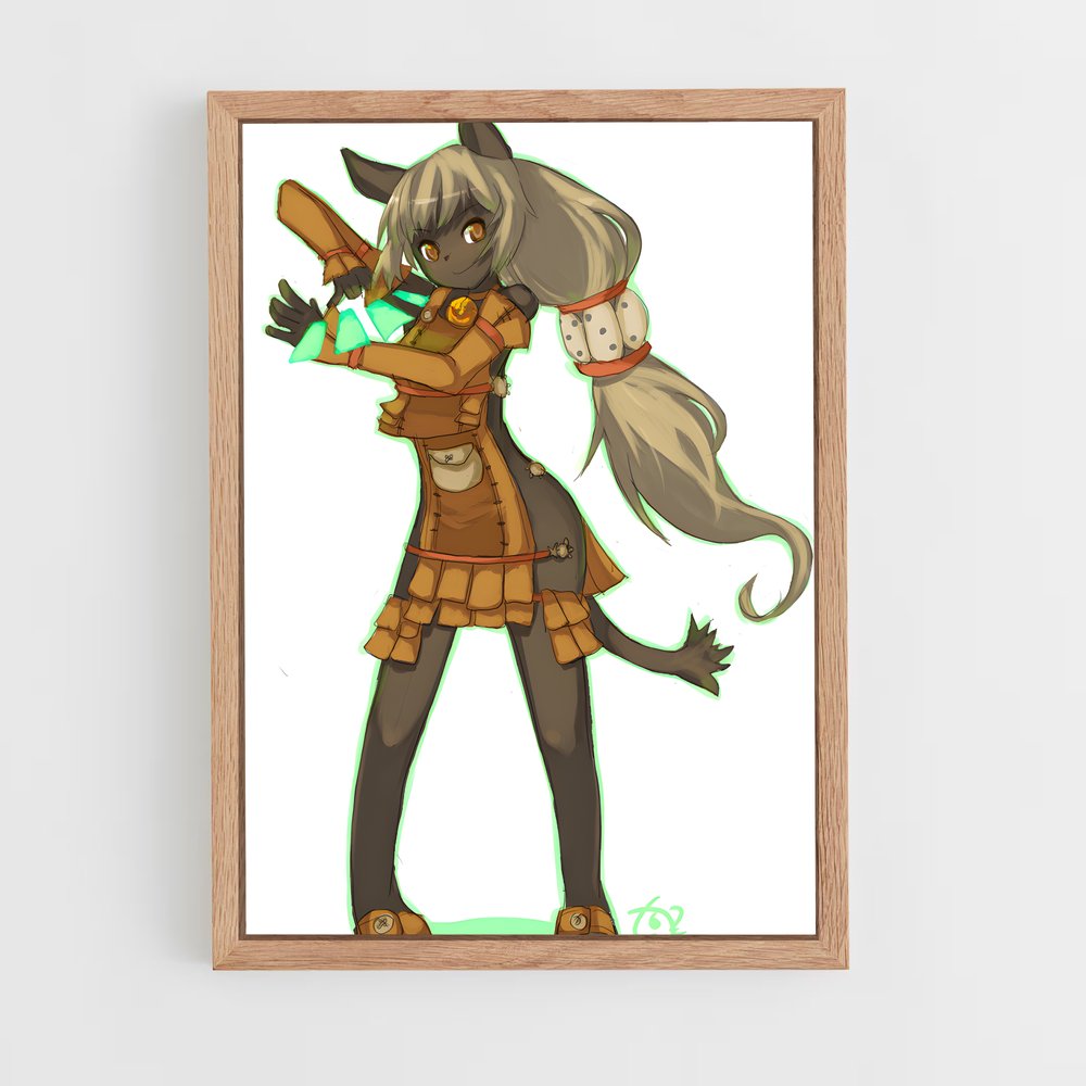 Poster Chat et Femme – affiche Dofus & Wakfu (vue 4)
