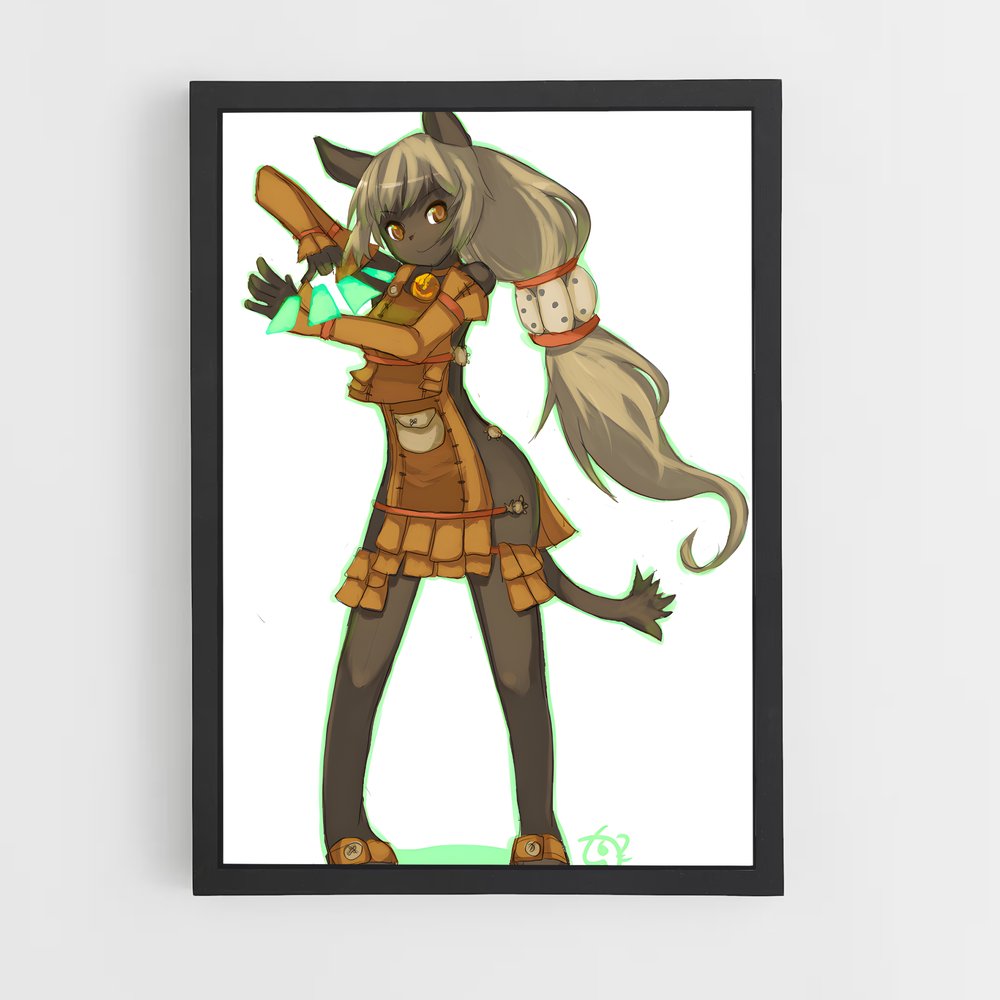Poster Chat et Femme – affiche Dofus & Wakfu (vue 2)