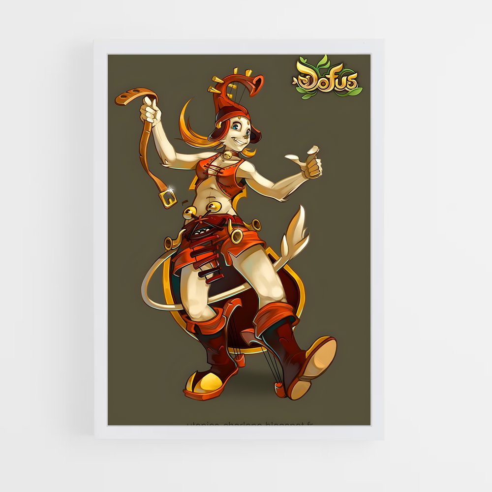 Poster Écaflip et son Félin – affiche Dofus & Wakfu (vue 3)