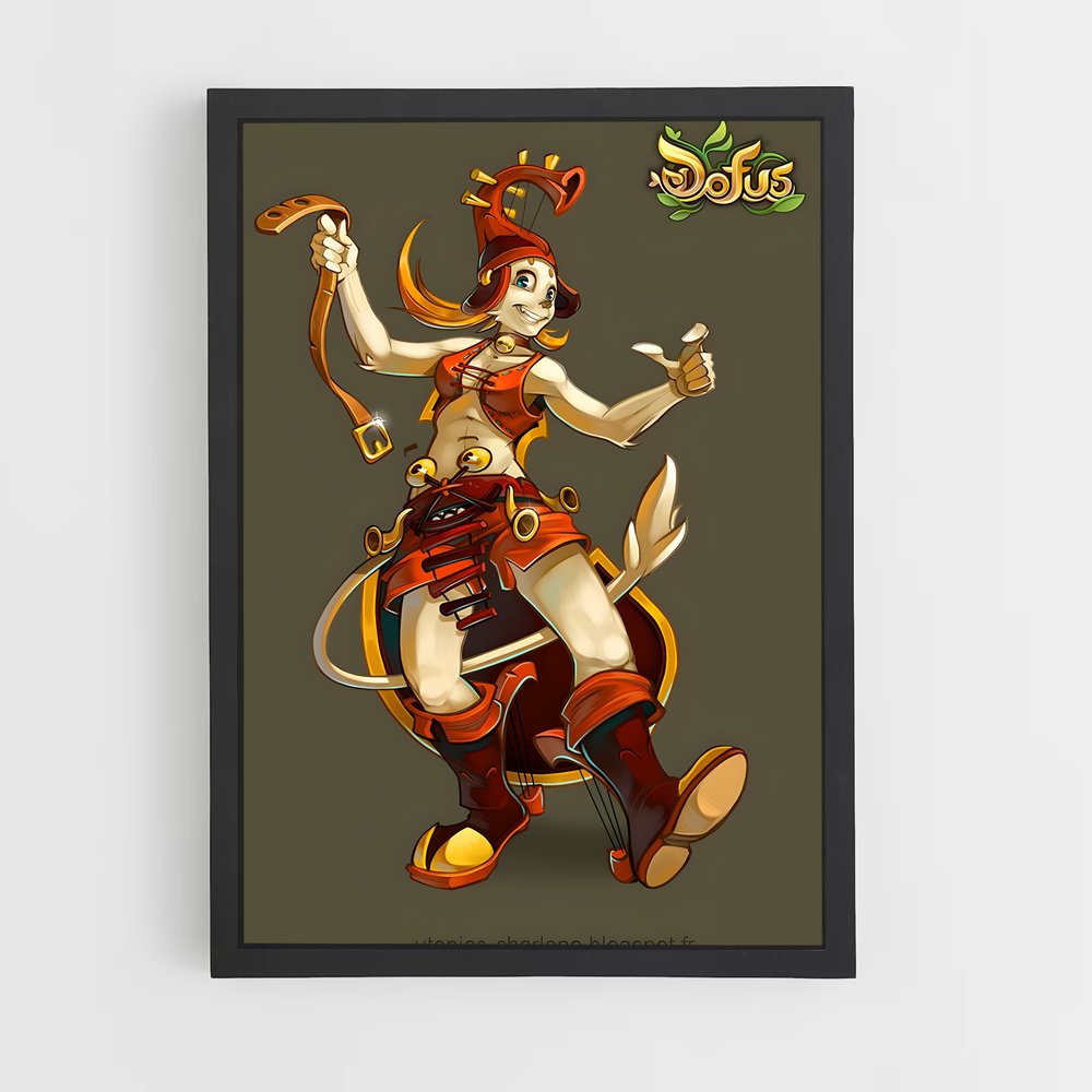 Poster Écaflip et son Félin – affiche Dofus & Wakfu (vue 2)