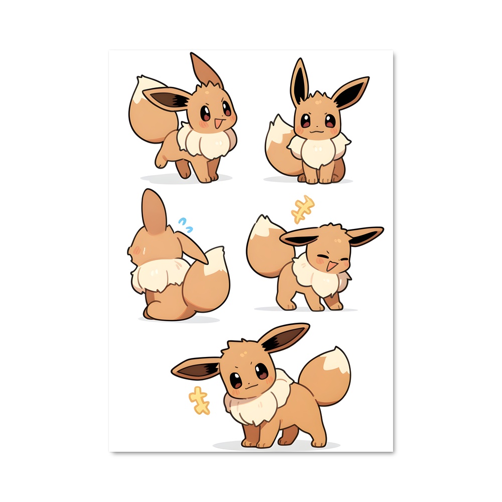 Poster Eevee Mania – affiche Pokemon