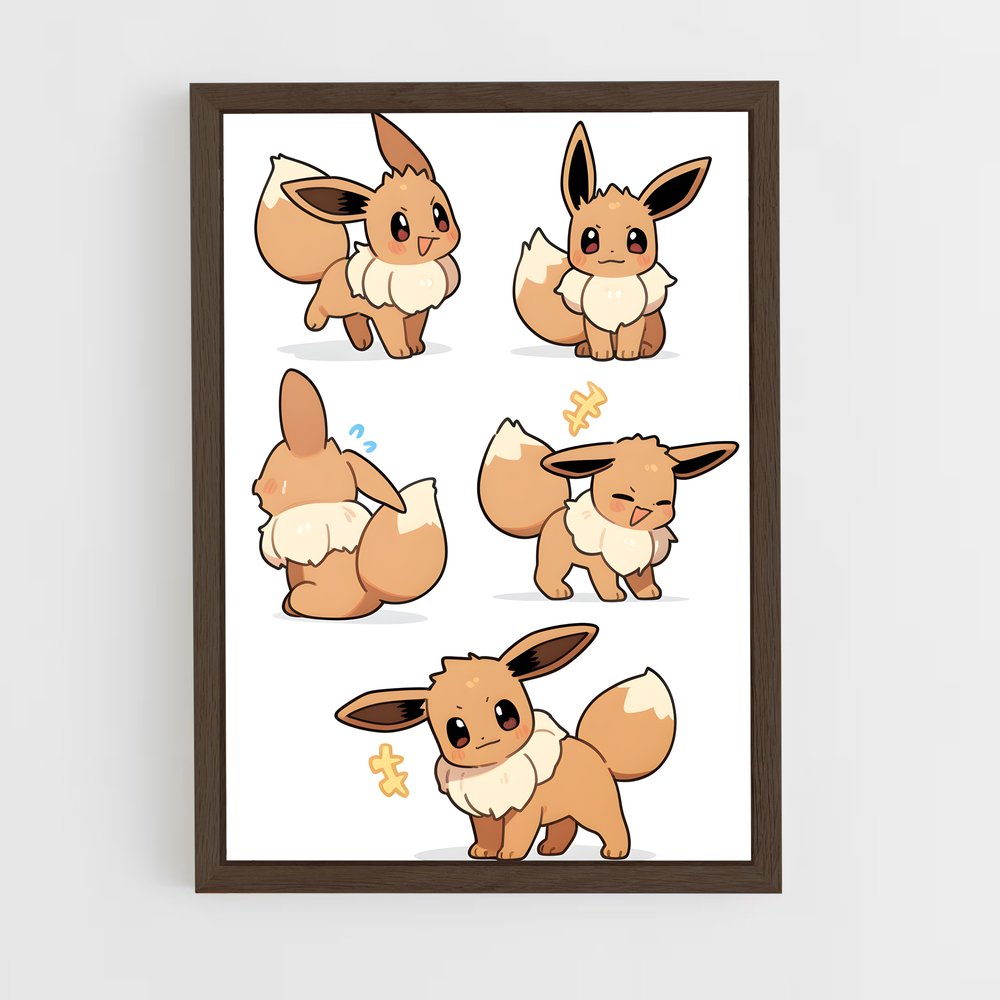 Poster Eevee Mania – affiche Pokemon (vue 5)