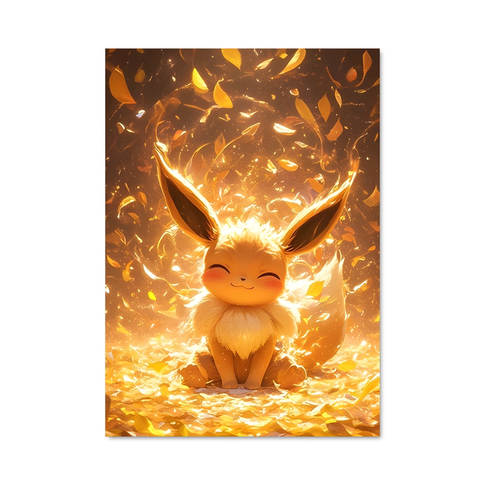 Poster Eevee en Flammes – affiche Pokemon