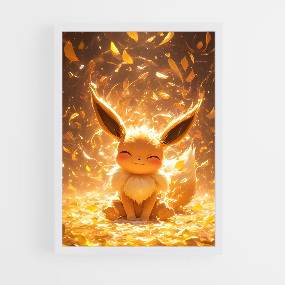 Poster Eevee en Flammes – affiche Pokemon (vue 3)