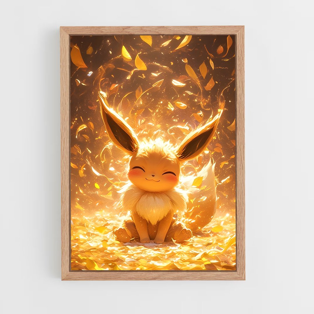 Poster Eevee en Flammes – affiche Pokemon (vue 4)