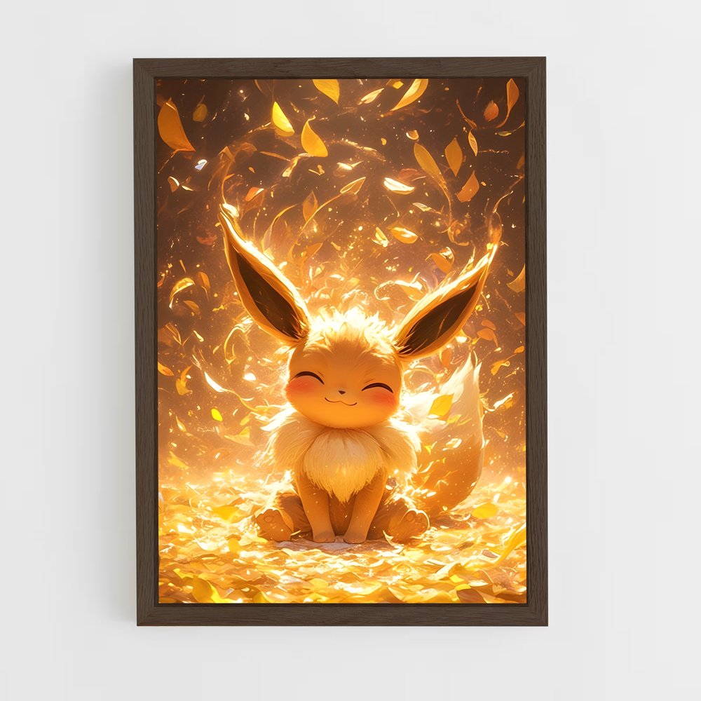 Poster Eevee en Flammes – affiche Pokemon (vue 5)
