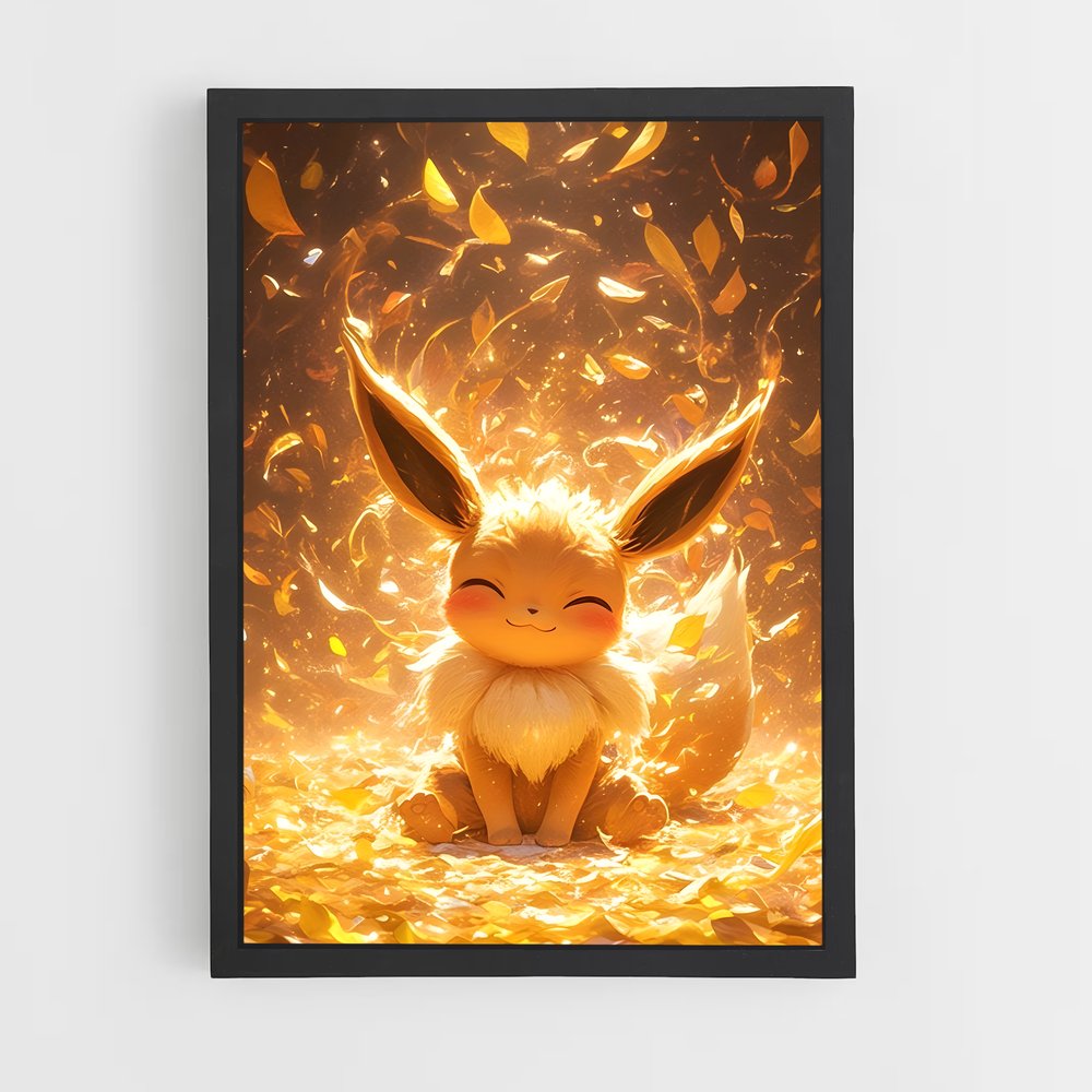 Poster Eevee en Flammes – affiche Pokemon (vue 2)