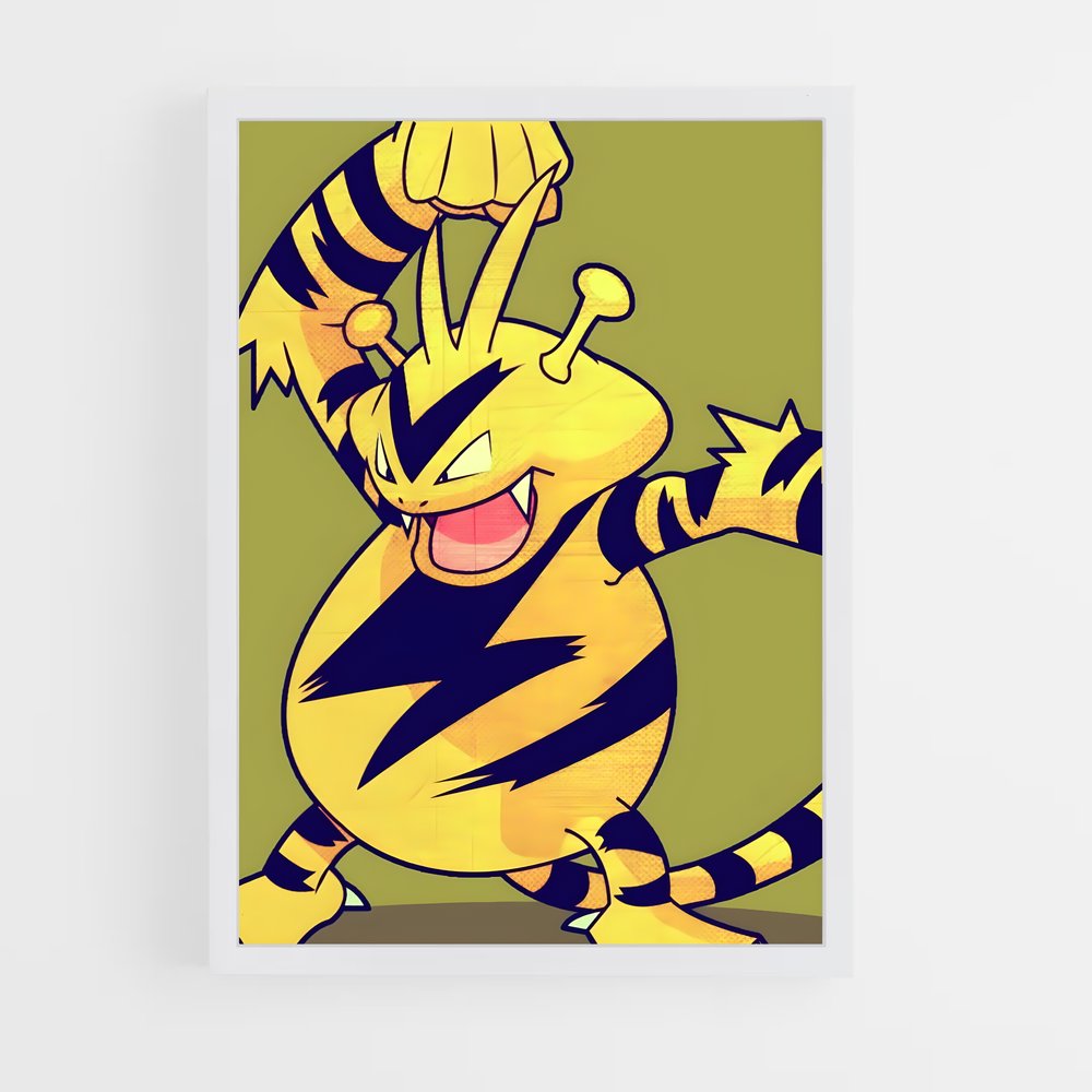 Poster Electabuzz Joyeux – affiche Pokemon (vue 3)