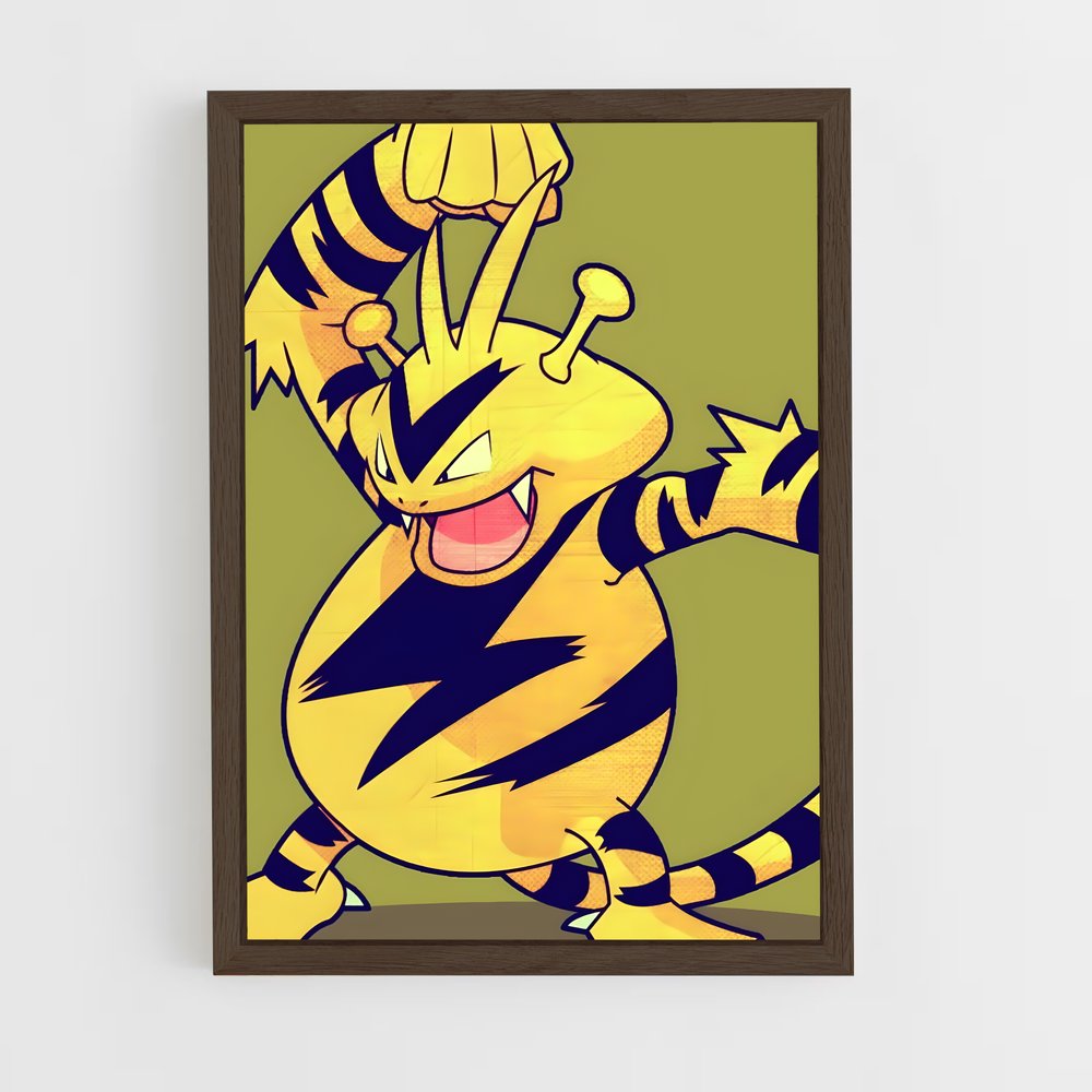 Poster Electabuzz Joyeux – affiche Pokemon (vue 5)
