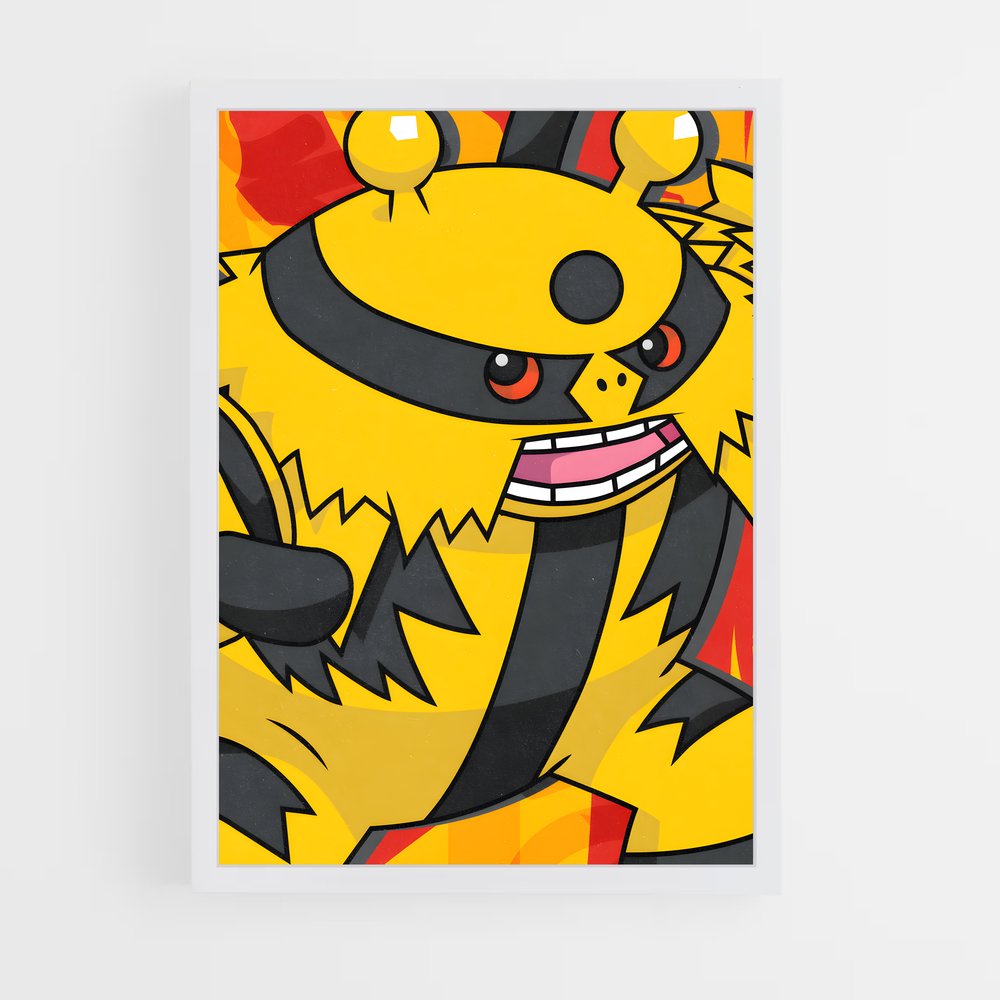 Poster Catastrophe Feu – affiche Pokemon (vue 3)