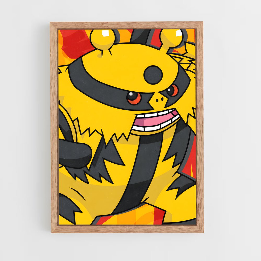 Poster Catastrophe Feu – affiche Pokemon (vue 4)