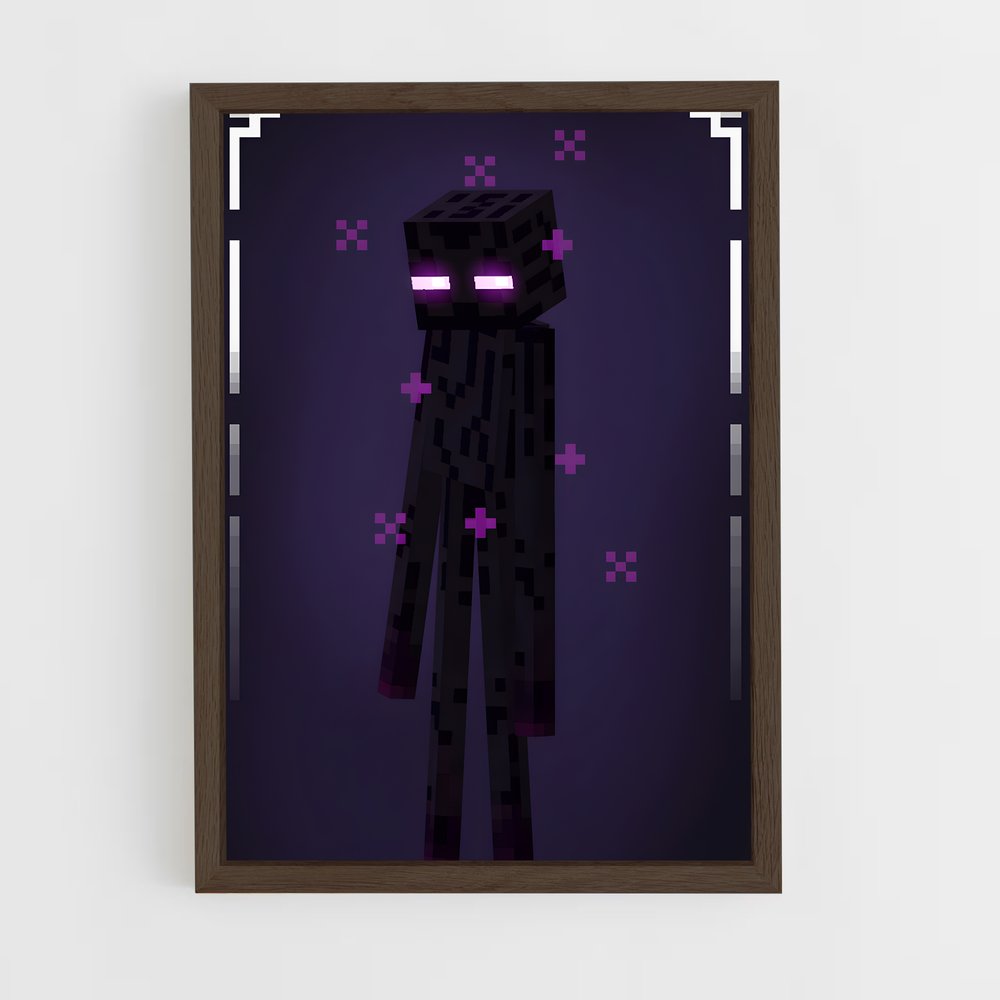 Poster L'Enderman Pixelisé – affiche Minecraft (vue 5)