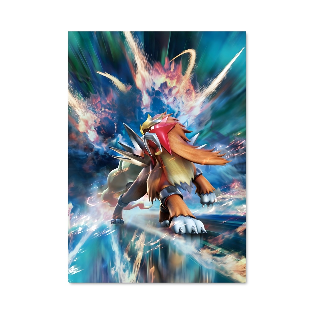 Poster Entei Légendaire – affiche Pokemon