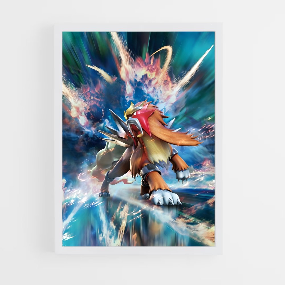 Poster Entei Légendaire – affiche Pokemon (vue 3)