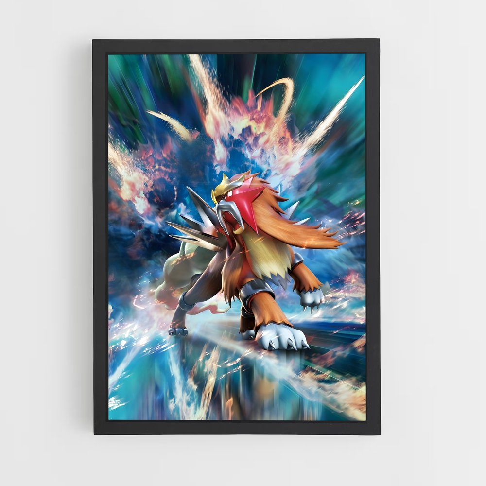 Poster Entei Légendaire – affiche Pokemon (vue 2)