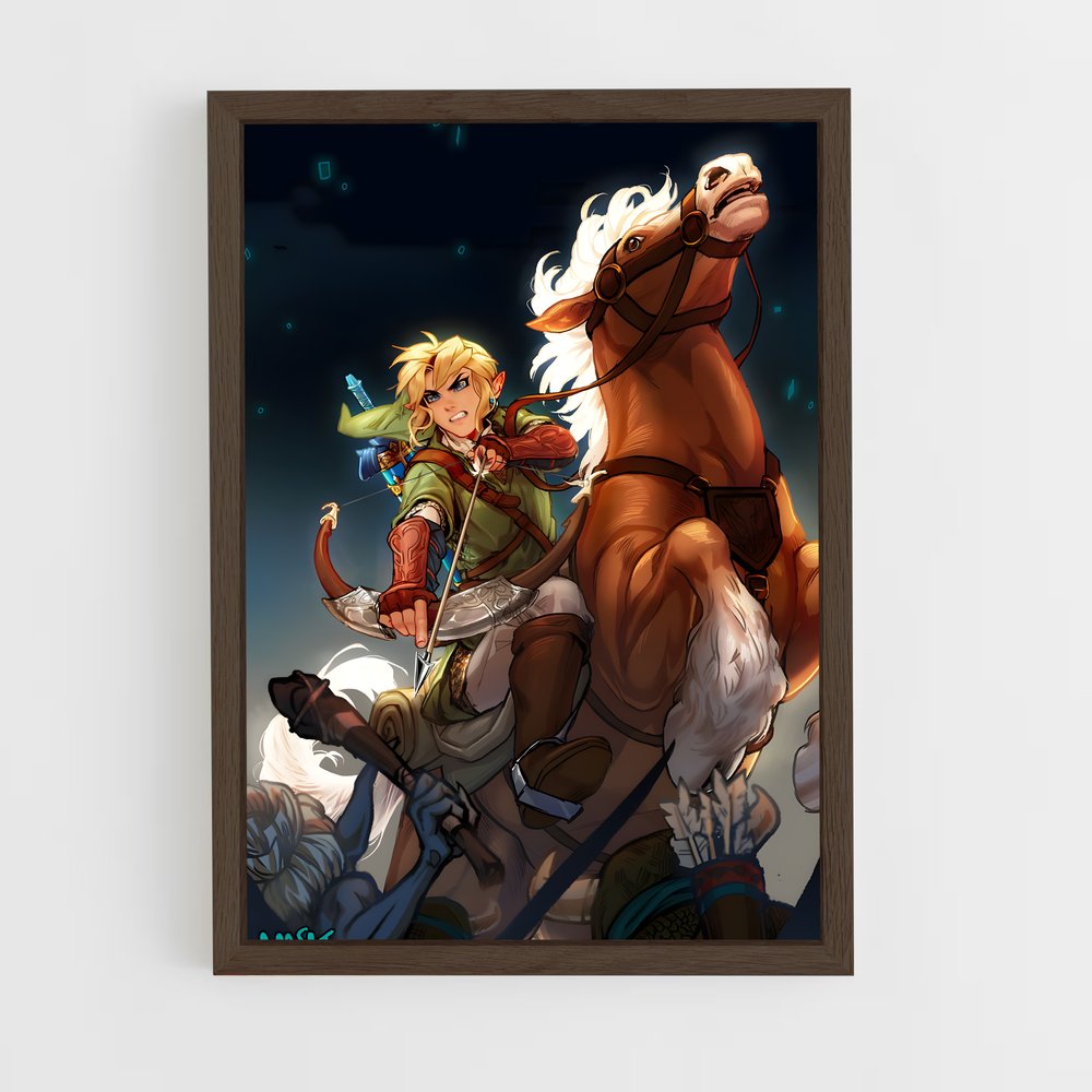 Poster Epona chevauchée – affiche Zelda (vue 5)