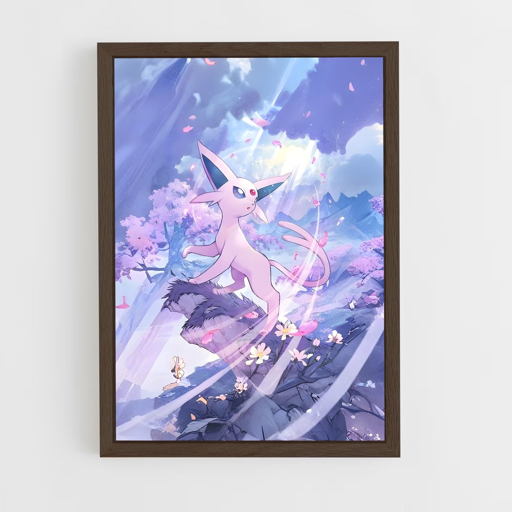 Poster Espeon Éblouissant – affiche Pokemon (vue 5)