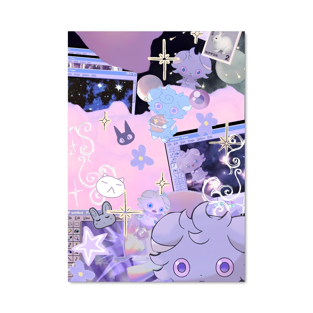 Poster Espurrs en Folie – affiche Pokemon