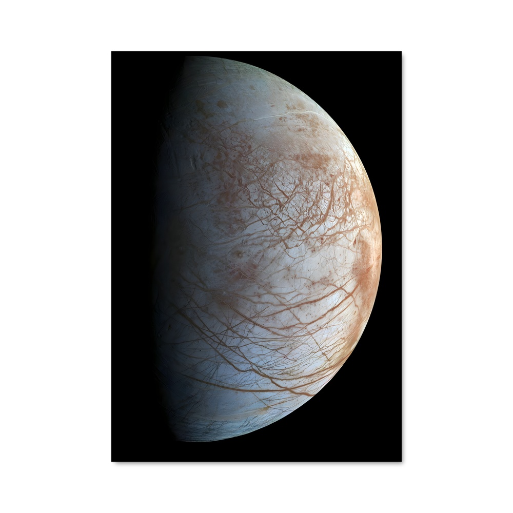 Poster Saturne Éclatante – affiche Système solaire