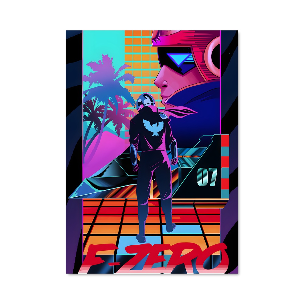 Poster F-zero Futuriste