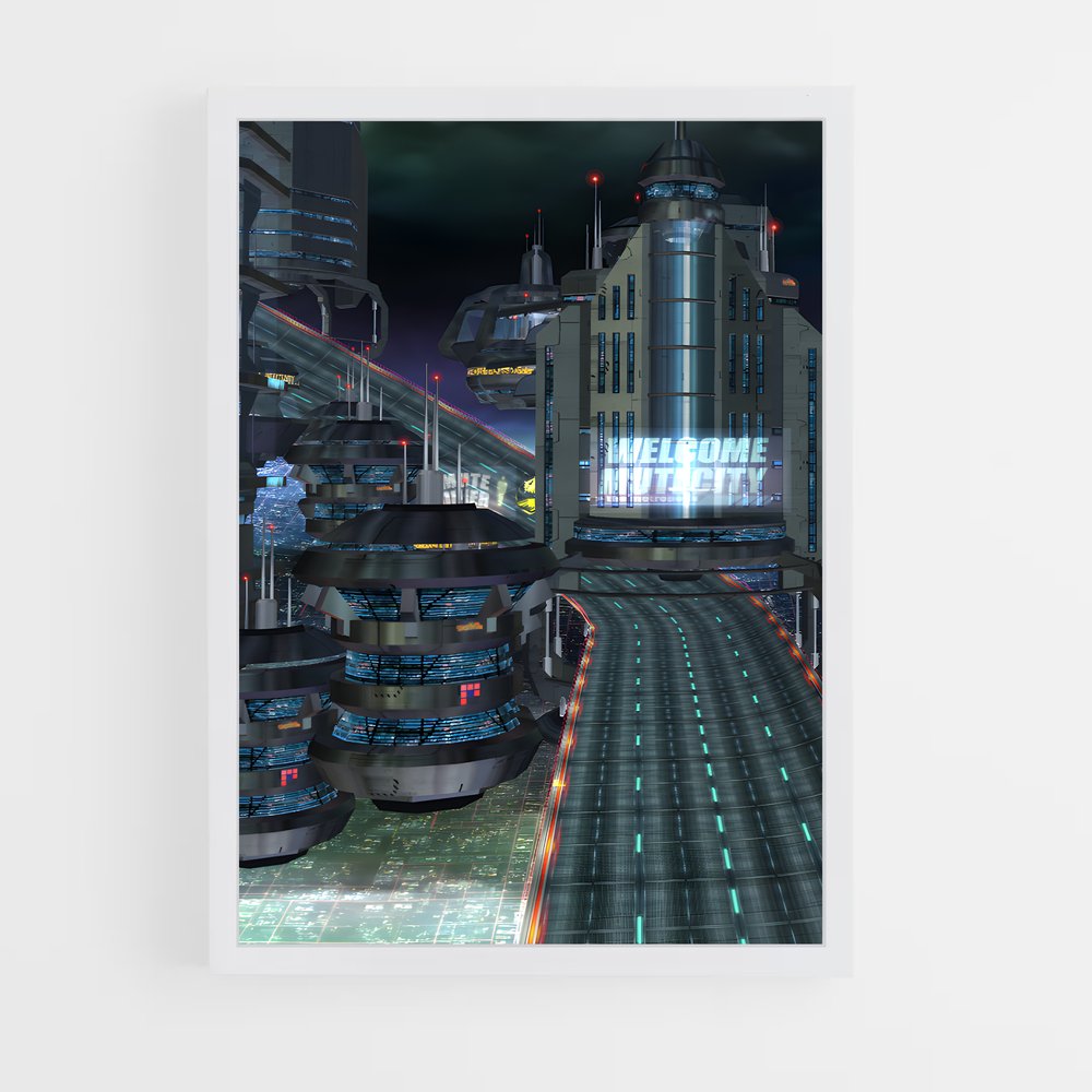Poster Neon City Nights – affiche F-zero (vue 3)