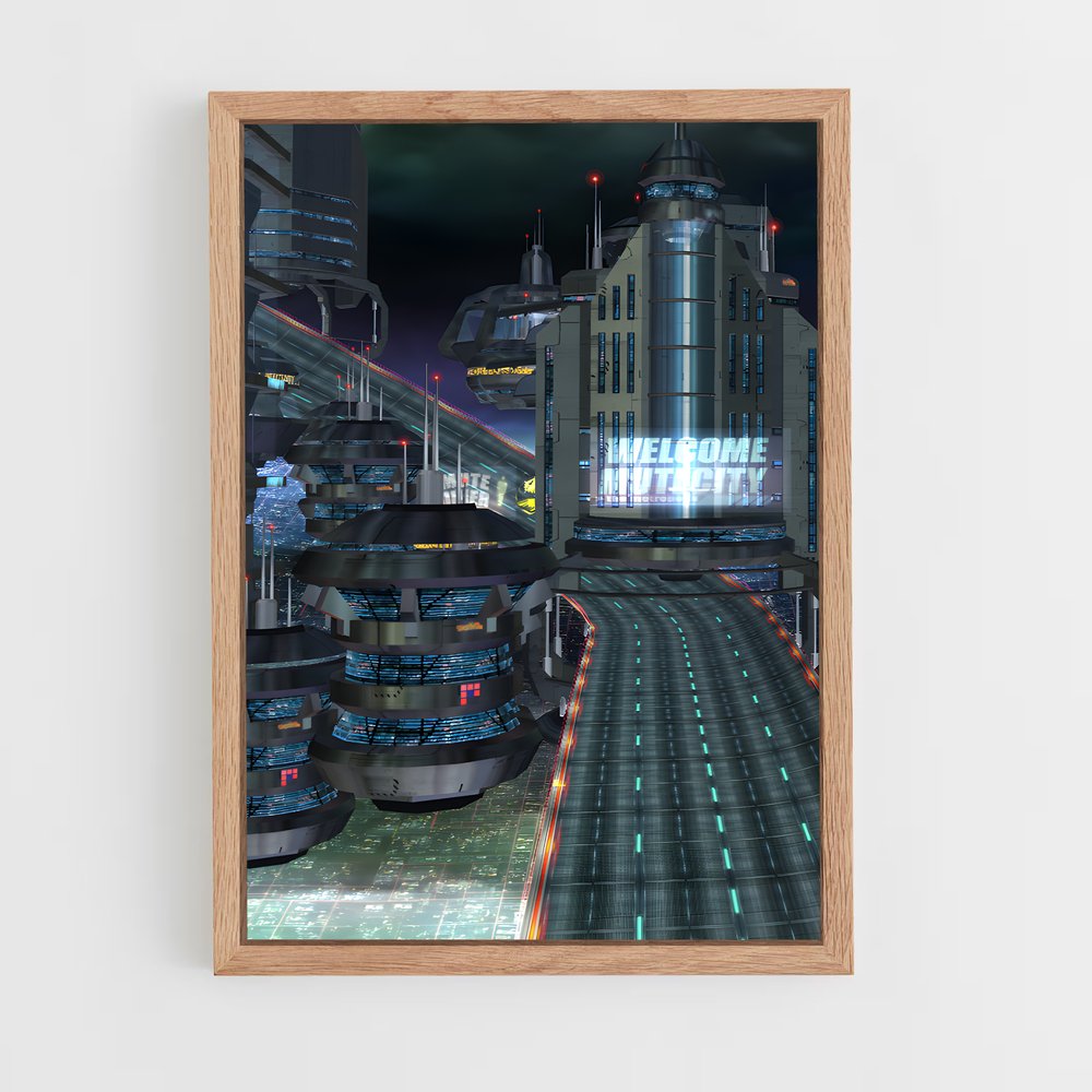 Poster Neon City Nights – affiche F-zero (vue 4)