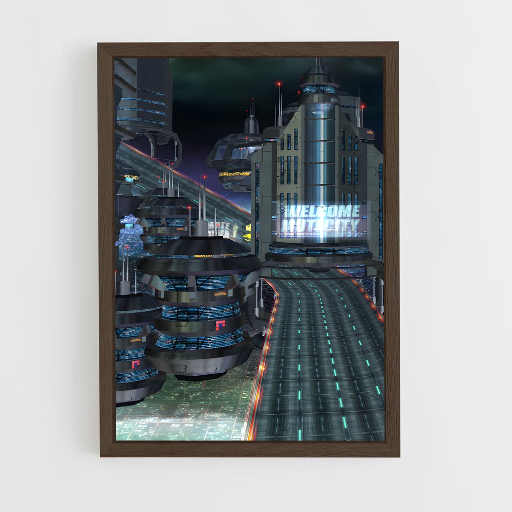 Poster Neon City Nights – affiche F-zero (vue 5)