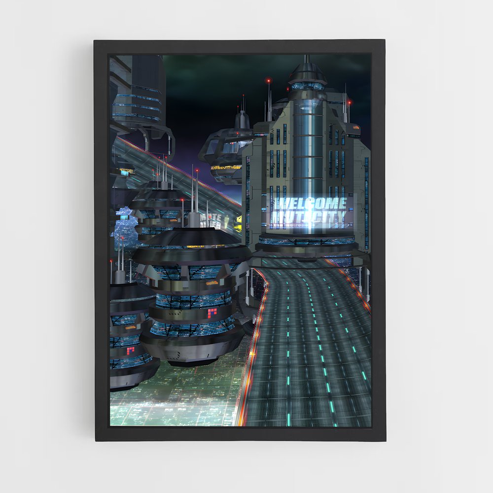 Poster Neon City Nights – affiche F-zero (vue 2)