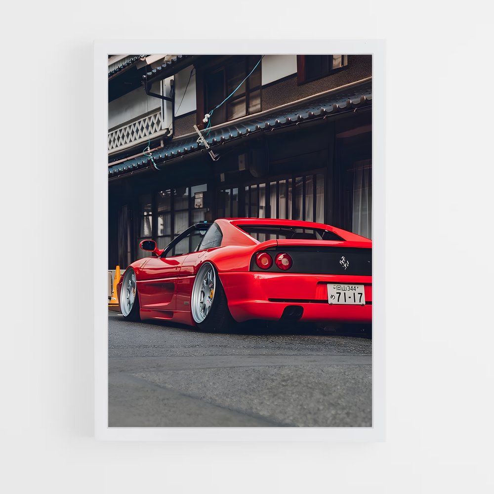 Poster rouge cœur – affiche Ferrari (vue 3)