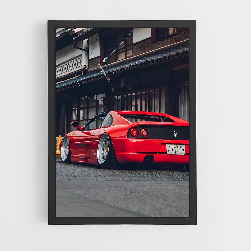 Poster rouge cœur – affiche Ferrari (vue 2)