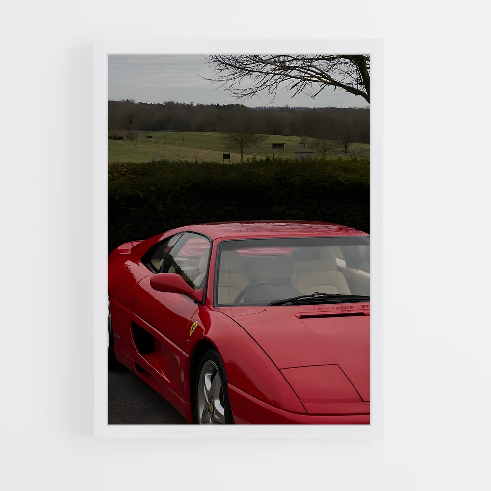 Poster Rouge de passion – affiche Ferrari (vue 3)