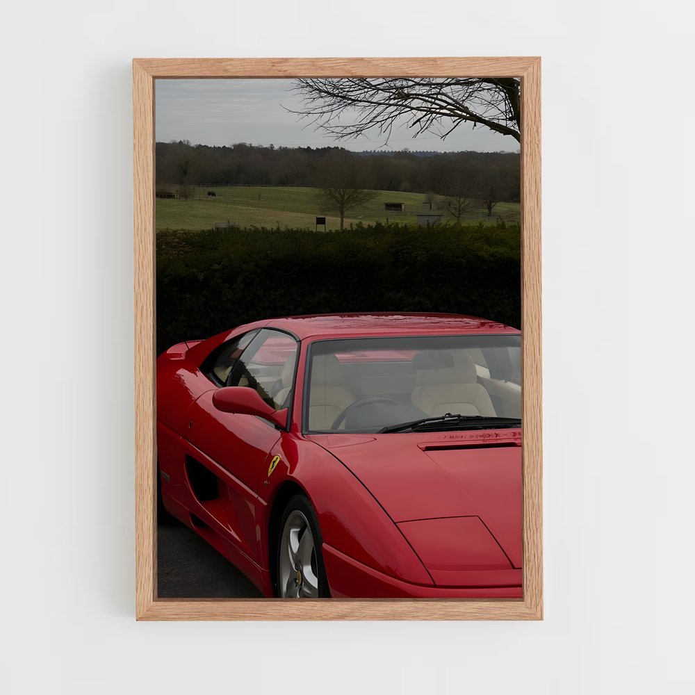 Poster Rouge de passion – affiche Ferrari (vue 4)